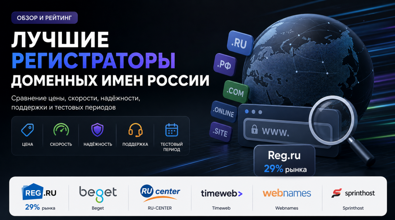 Лучшие регистраторы доменов в России: рейтинг 2026 года - ВебХостинг-Инфо